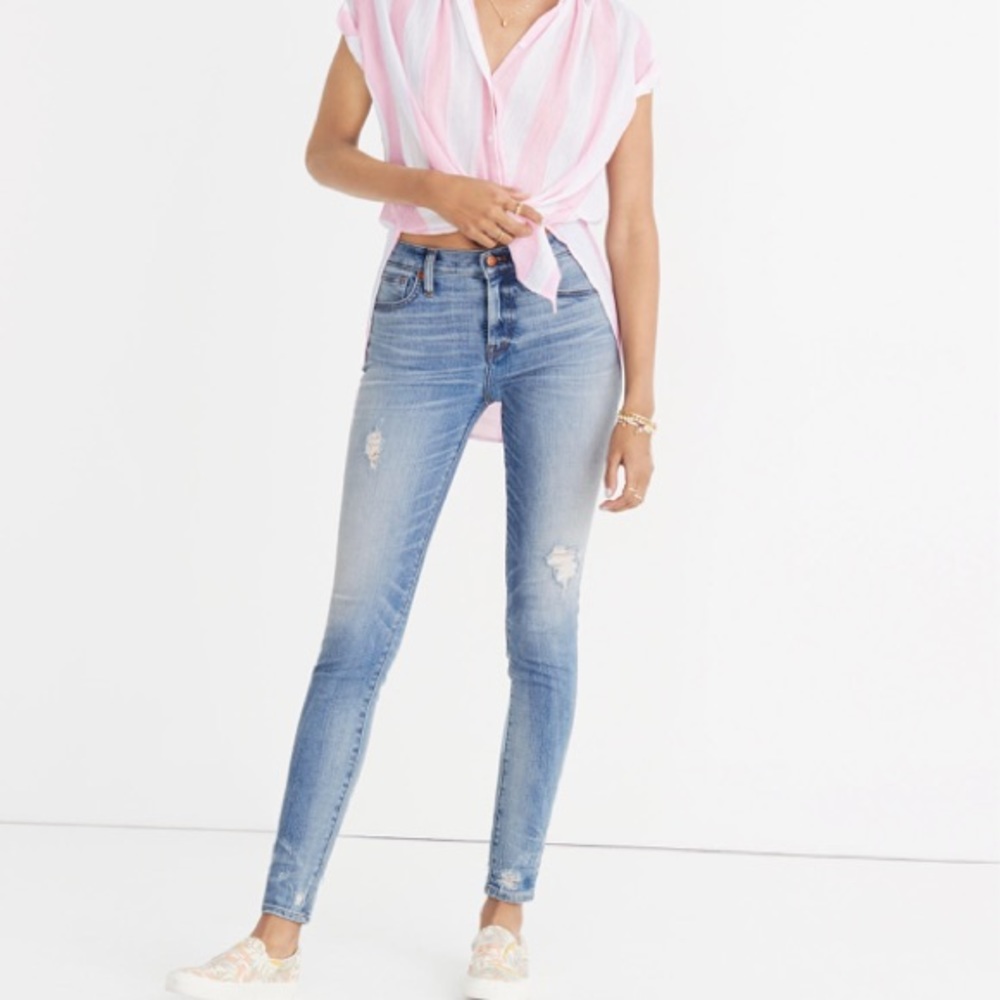 Madewell destructed skinny jeans